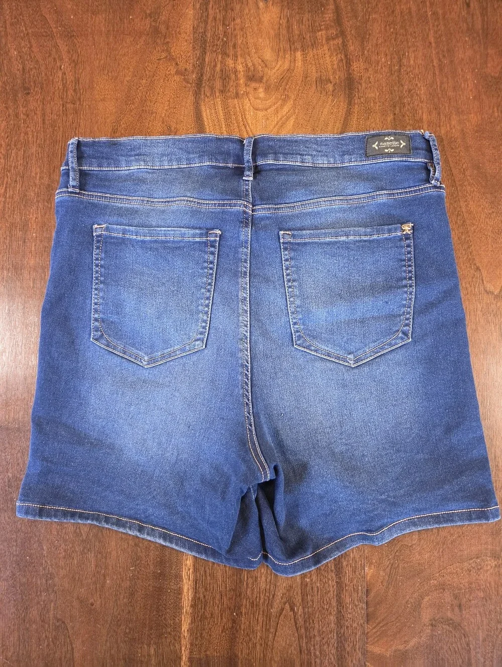 Nanette Lepore Belle High Rise Denim Cutoff Shorts Plus Size 18 Blue Jean